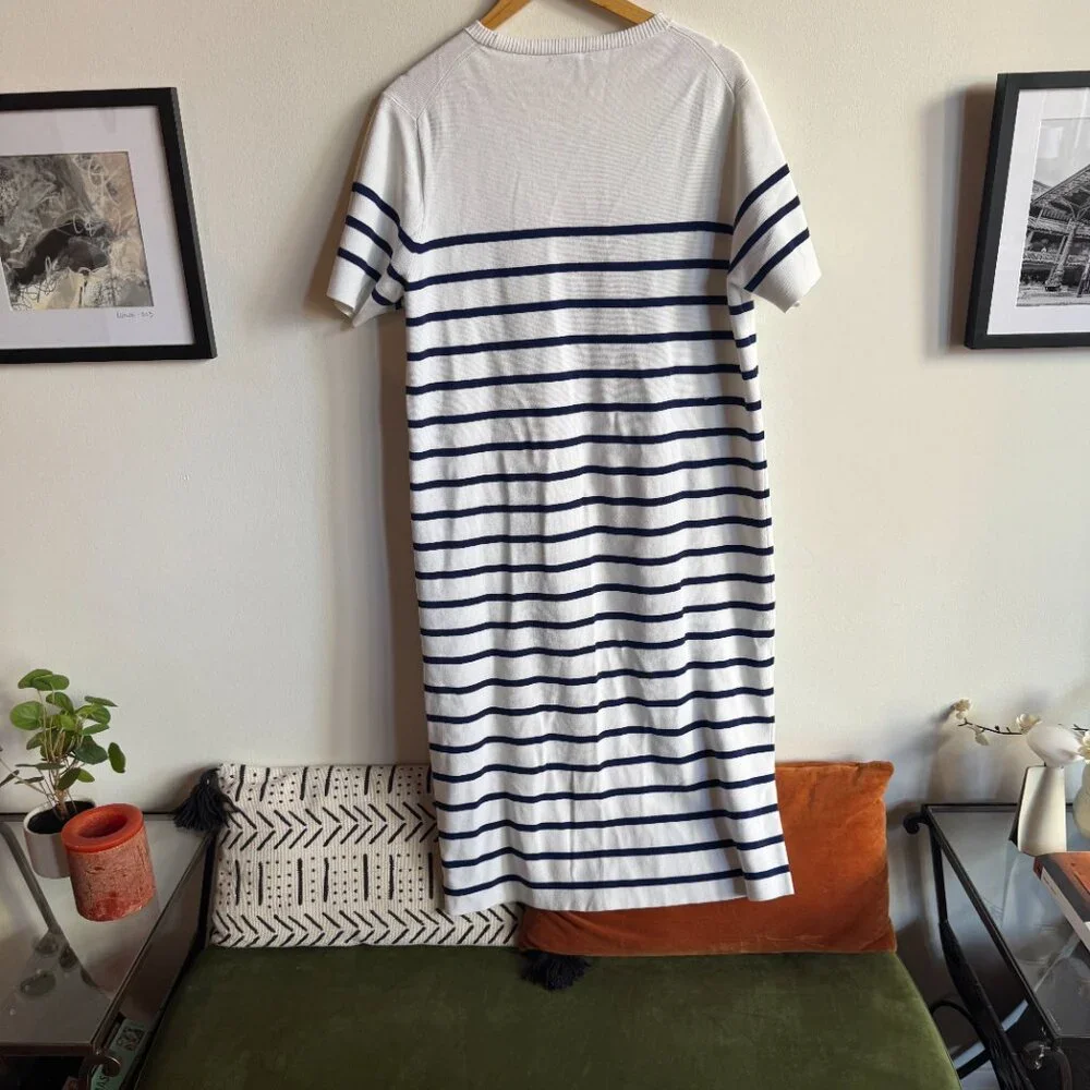J. Crew Women's Short Sleeved Striped Sweater Dress - Plus Size. - Picture 4 of 4
